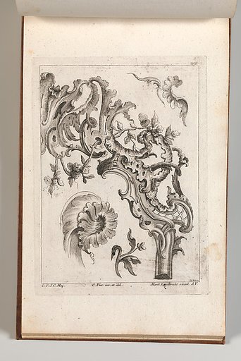Various Designs for Rocaille Ornaments, plate 3  from an Untitled Series of Rocaille Ornaments for Frames