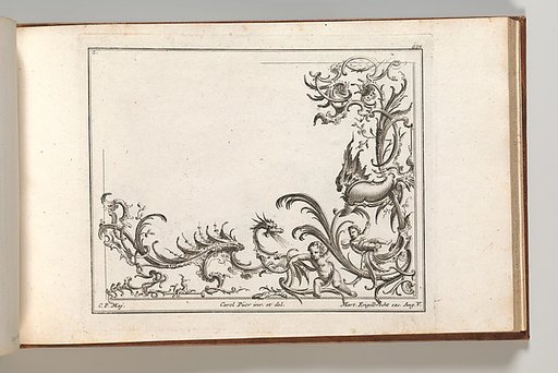 Design for the Decoration of the Lower Right Corner of a Ceiling, plate 2 from "Unterschiedliche neü inventirte Decken oder Plafond"