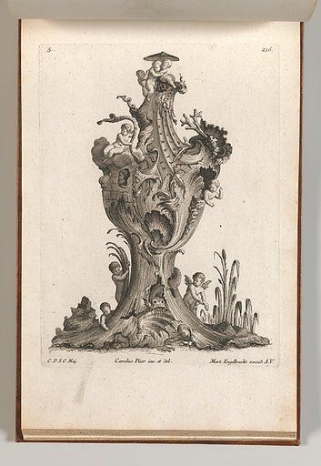 Design for a large Vase representing Water, plate 5 from "Neu inventierte Vasi auf die neueste manier"