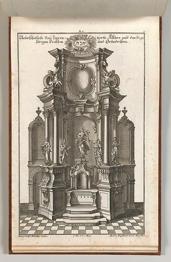 Design for a Monumental Altar, plate C from "Unterschiedliche Neu Inventierte Altäre mit darzu gehörigen Profillen u. Grundrißen"