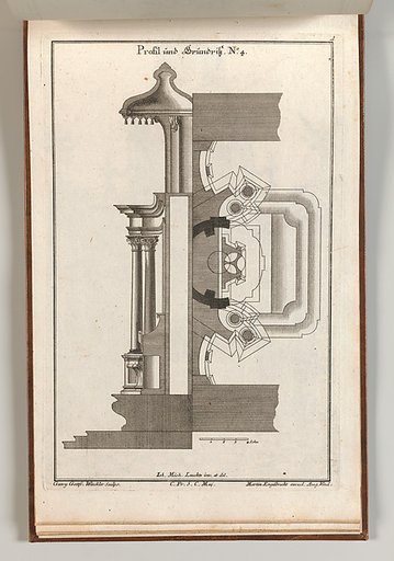 Floorplan and Side View of an Altar, plate D(2) from "Unterschiedliche Neu Inventierte Altäre mit darzu gehörigen Profillen u. Grundrißen"