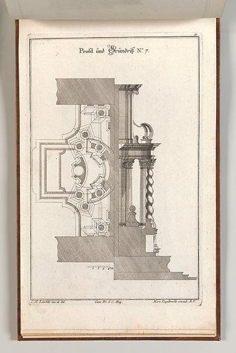 Floorplan and Side View of an Altar, plate G(2) from "Unterschiedliche Neu Inventierte Altäre mit darzu gehörigen Profillen u. Grundrißen"