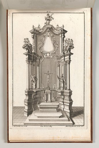 Design for a Monumental Altar, plate H from "Unterschiedliche Neu Inventierte Altäre mit darzu gehörigen Profillen u. Grundrißen"