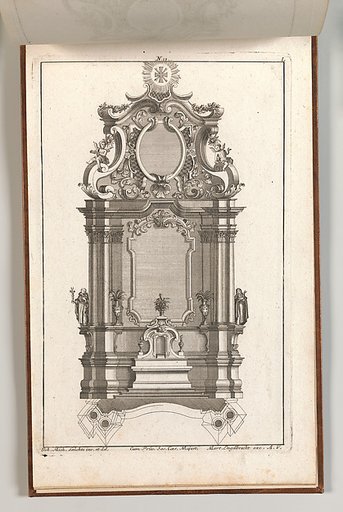 Design for a Monumental Altar, plate L from "Unterschiedliche Neu Inventierte Altäre mit darzu gehörigen Profillen u. Grundrißen"