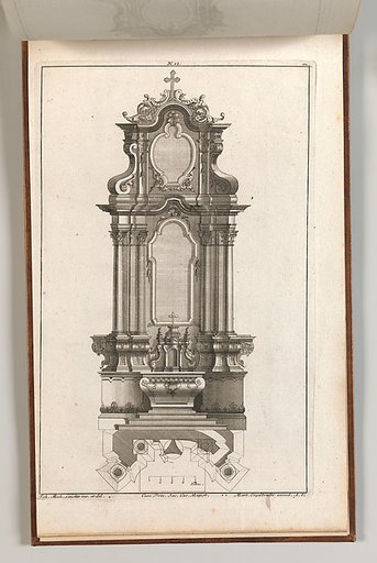 Design for a Monumental Altar, plate M from "Unterschiedliche Neu Inventierte Altäre mit darzu gehörigen Profillen u. Grundrißen"