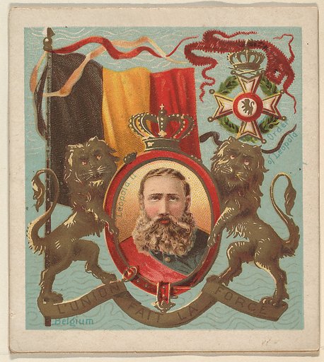 Belgium, from the International Cards series (N238), issued by Kinney Bros.