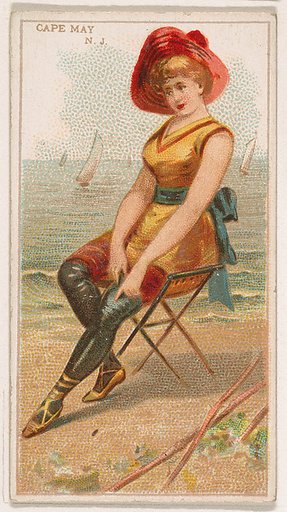 Cape May, New Jersey, from the Surf Beauties series (N232), issued by Kinney Bros.