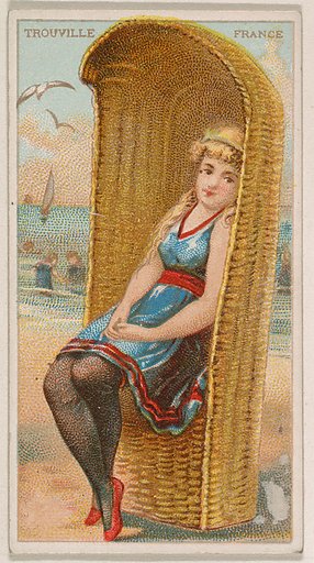 Trouville, France, from the Surf Beauties series (N232), issued by Kinney Bros.