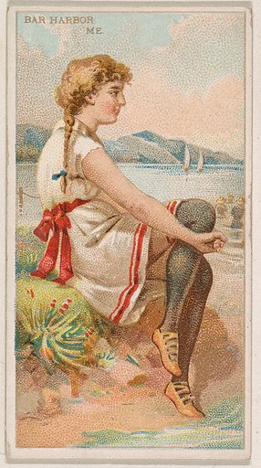 Bar Harbor, Maine, from the Surf Beauties series (N232), issued by Kinney Bros.