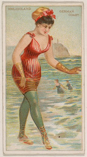 Heligoland, German Coast, from the Surf Beauties series (N232), issued by Kinney Bros.