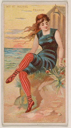Mt. St. Michel, France, from the Surf Beauties series (N232), issued by Kinney Bros.