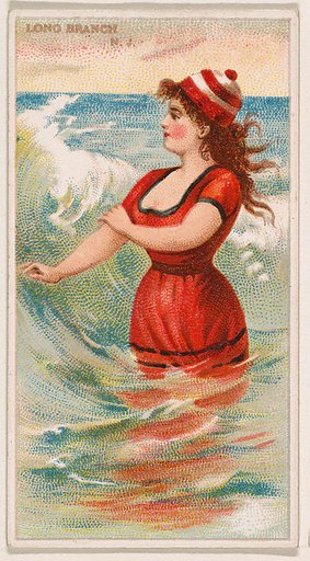 Long Branch, New Jersey, from the Surf Beauties series (N232), issued by Kinney Bros.