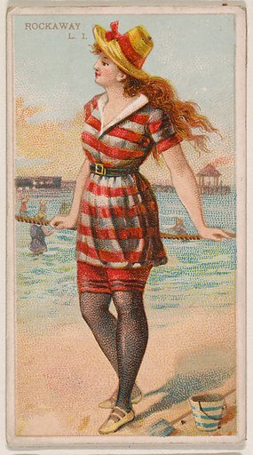 Rockaway, Long Island, from the Surf Beauties series (N232), issued by Kinney Bros.