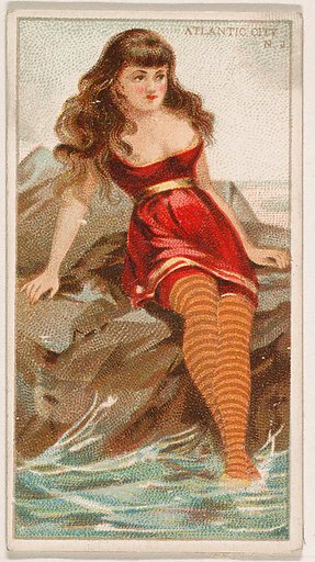 Atlantic City, New Jersey, from the Surf Beauties series (N232), issued by Kinney Bros.