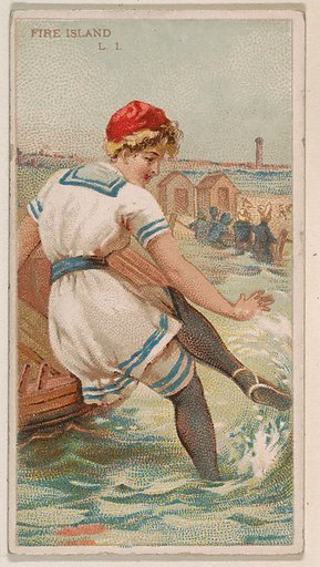 Fire Island, Long Island, from the Surf Beauties series (N232), issued by Kinney Bros.