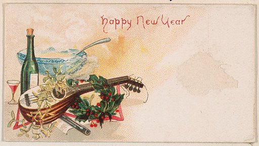 Happy New Year, from the New Years 1890 series (N227) issued by Kinney Bros.