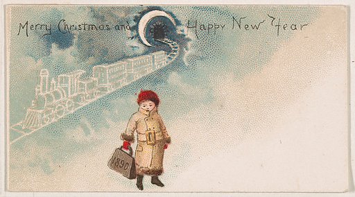 Merry Christmas and Happy New Year, from the New Years 1890 series (N227) issued by Kinney Bros.