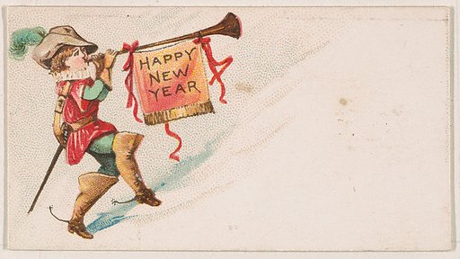 Happy New Year, from the New Years 1890 series (N227) issued by Kinney Bros.