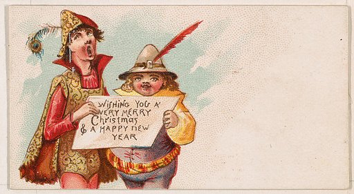 Wishing You a Very Merry Christmas and a Happy New Year, from the New Years 1890 series (N227) issued by Kinney Bros.