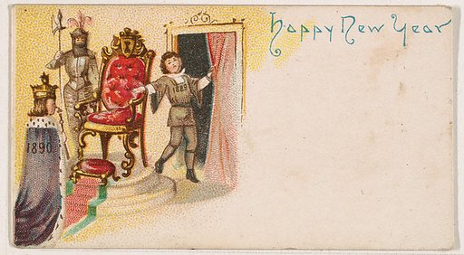 Happy New Year, from the New Years 1890 series (N227) issued by Kinney Bros.