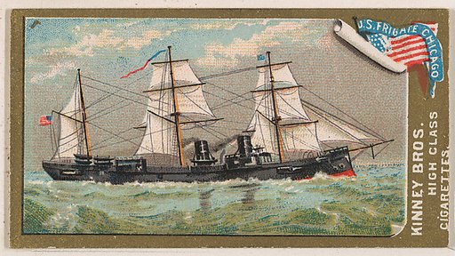 U.S. Frigate Chicago, from the Naval Vessels of the World series (N226) issued by Kinney Bros.