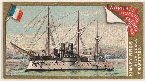 Admiral Dupeare, French Navy, from the Naval Vessels of the World series (N226) issued by Kinney Bros.