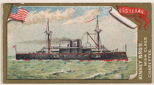 U.S.S. Texas, from the Naval Vessels of the World series (N226) issued by Kinney Bros.