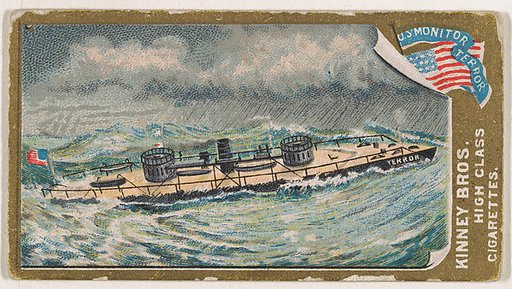 U.S. Monitor Terrror, from the Naval Vessels of the World series (N226) issued by Kinney Bros.