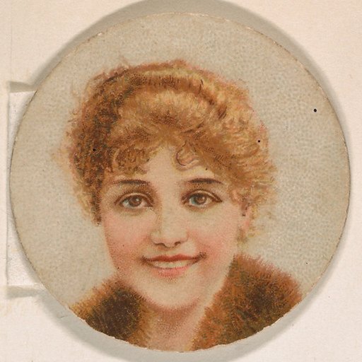 Portrait of woman, from the Novelties series (N228, Type 1) issued by Kinney Bros.