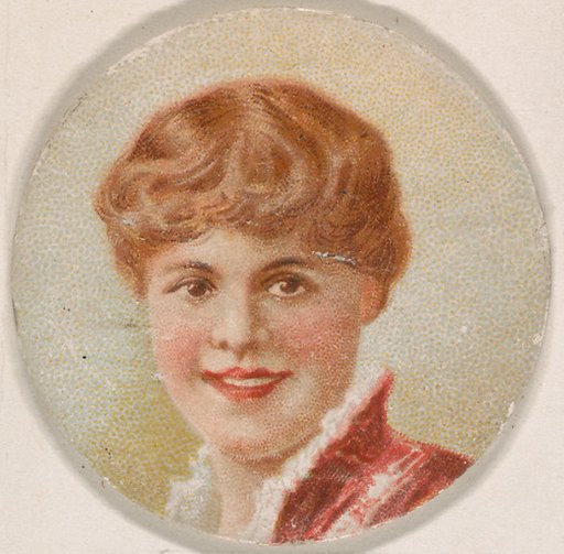 Portrait of woman, from the Novelties series (N228, Type 1) issued by Kinney Bros.