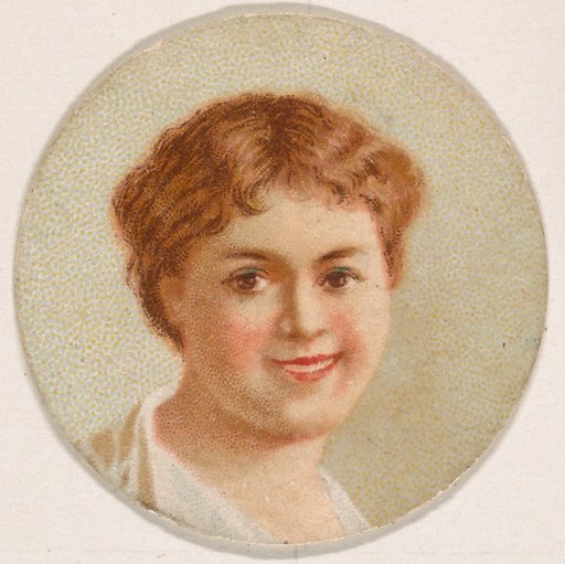 Portrait of woman, from the Novelties series (N228, Type 1) issued by Kinney Bros.