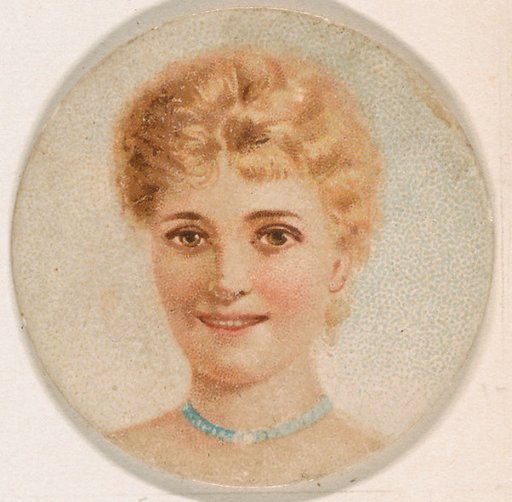 Portrait of woman, from the Novelties series (N228, Type 1) issued by Kinney Bros.