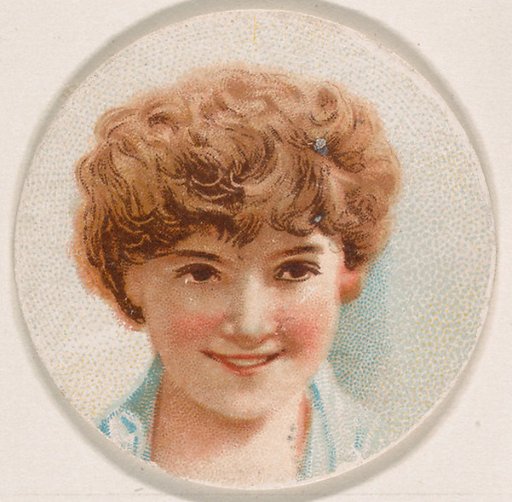Portrait of woman, from the Novelties series (N228, Type 1) issued by Kinney Bros.