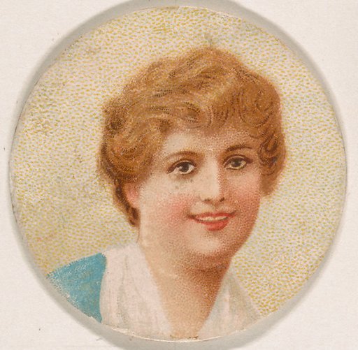 Portrait of woman, from the Novelties series (N228, Type 1) issued by Kinney Bros.