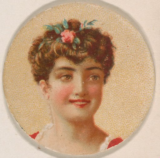 Portrait of woman, from the Novelties series (N228, Type 1) issued by Kinney Bros.
