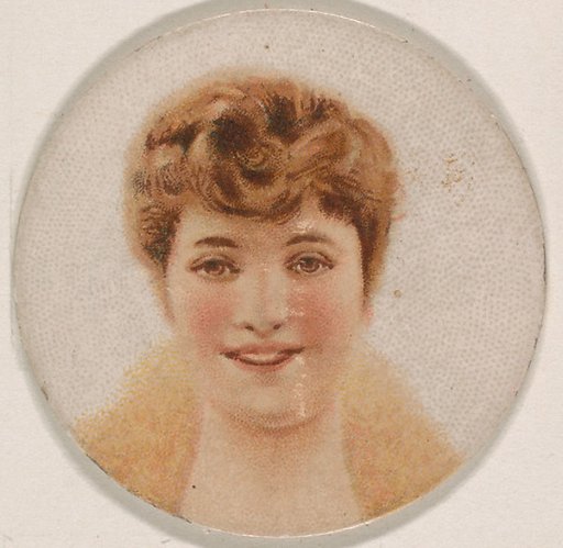 Portrait of woman, from the Novelties series (N228, Type 1) issued by Kinney Bros.