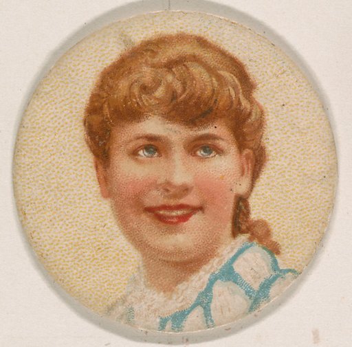 Portrait of woman, from the Novelties series (N228, Type 1) issued by Kinney Bros.