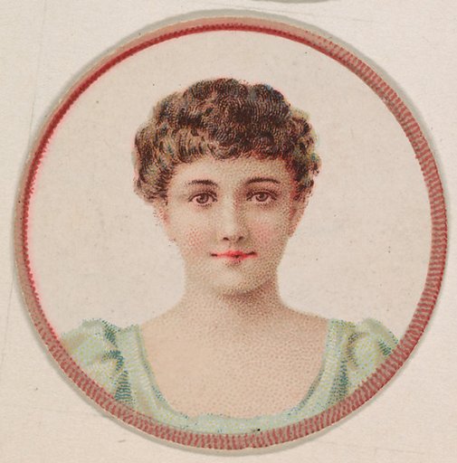 Portrait of woman, from the Novelties series (N228, Type 2) issued by Kinney Bros.
