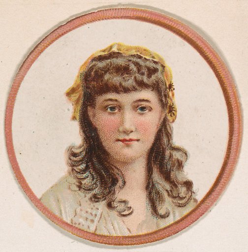 Portrait of woman, from the Novelties series (N228, Type 2) issued by Kinney Bros.