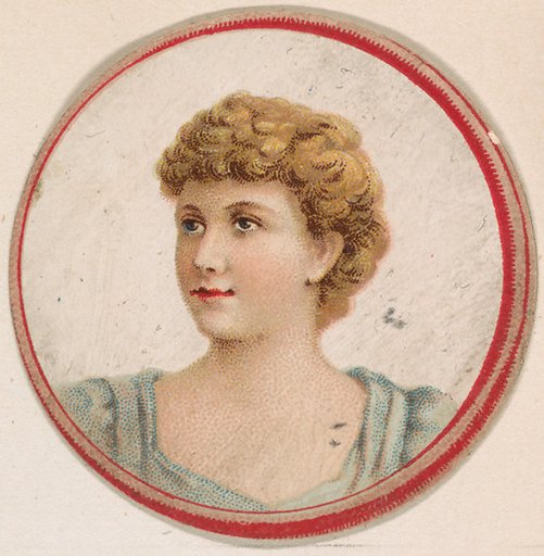 Portrait of woman, from the Novelties series (N228, Type 2) issued by Kinney Bros.