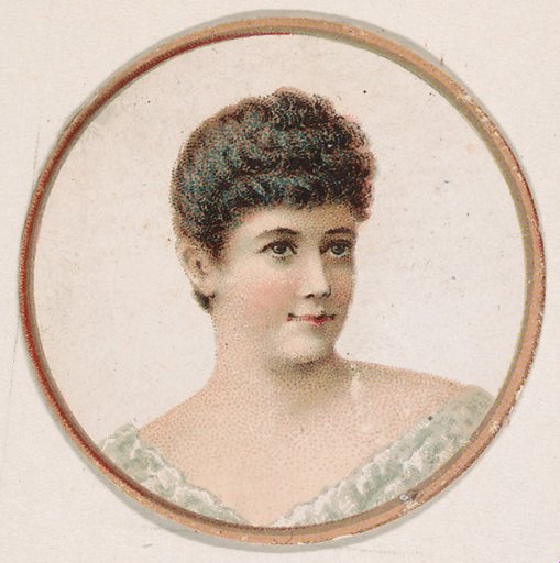 Portrait of woman, from the Novelties series (N228, Type 2) issued by Kinney Bros.