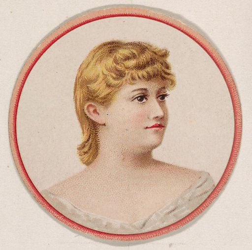 Portrait of woman, from the Novelties series (N228, Type 2) issued by Kinney Bros.