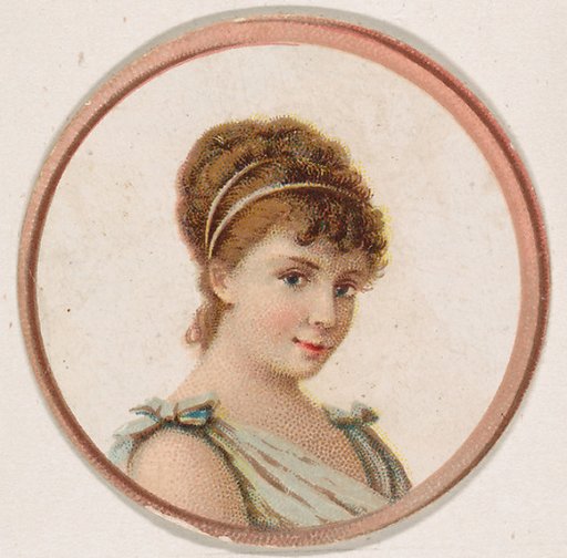 Portrait of woman, from the Novelties series (N228, Type 2) issued by Kinney Bros.