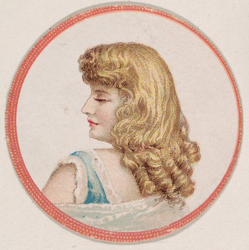 Portrait of woman, from the Novelties series (N228, Type 2) issued by Kinney Bros.