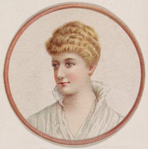 Portrait of woman, from the Novelties series (N228, Type 2) issued by Kinney Bros.
