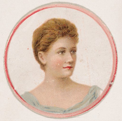 Portrait of woman, from the Novelties series (N228, Type 2) issued by Kinney Bros.