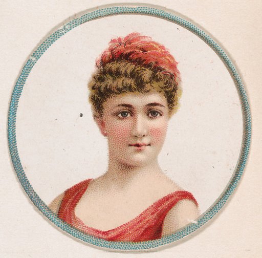 Portrait of woman, from the Novelties series (N228, Type 2) issued by Kinney Bros.