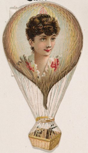 Hot air balloon, from the Novelties series (N228, Type 3) issued by Kinney Bros.