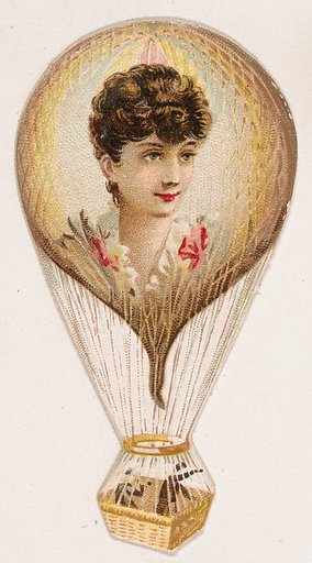 Hot air balloon, from the Novelties series (N228, Type 4) issued by Kinney Bros.