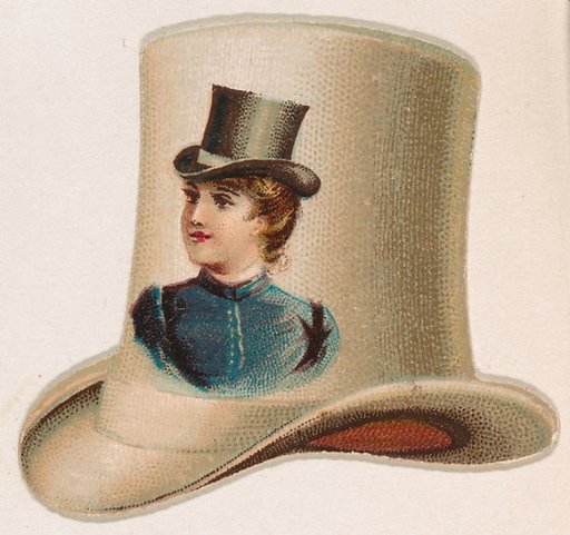 Top hat, from the Novelties series (N228, Type 3) issued by Kinney Bros.